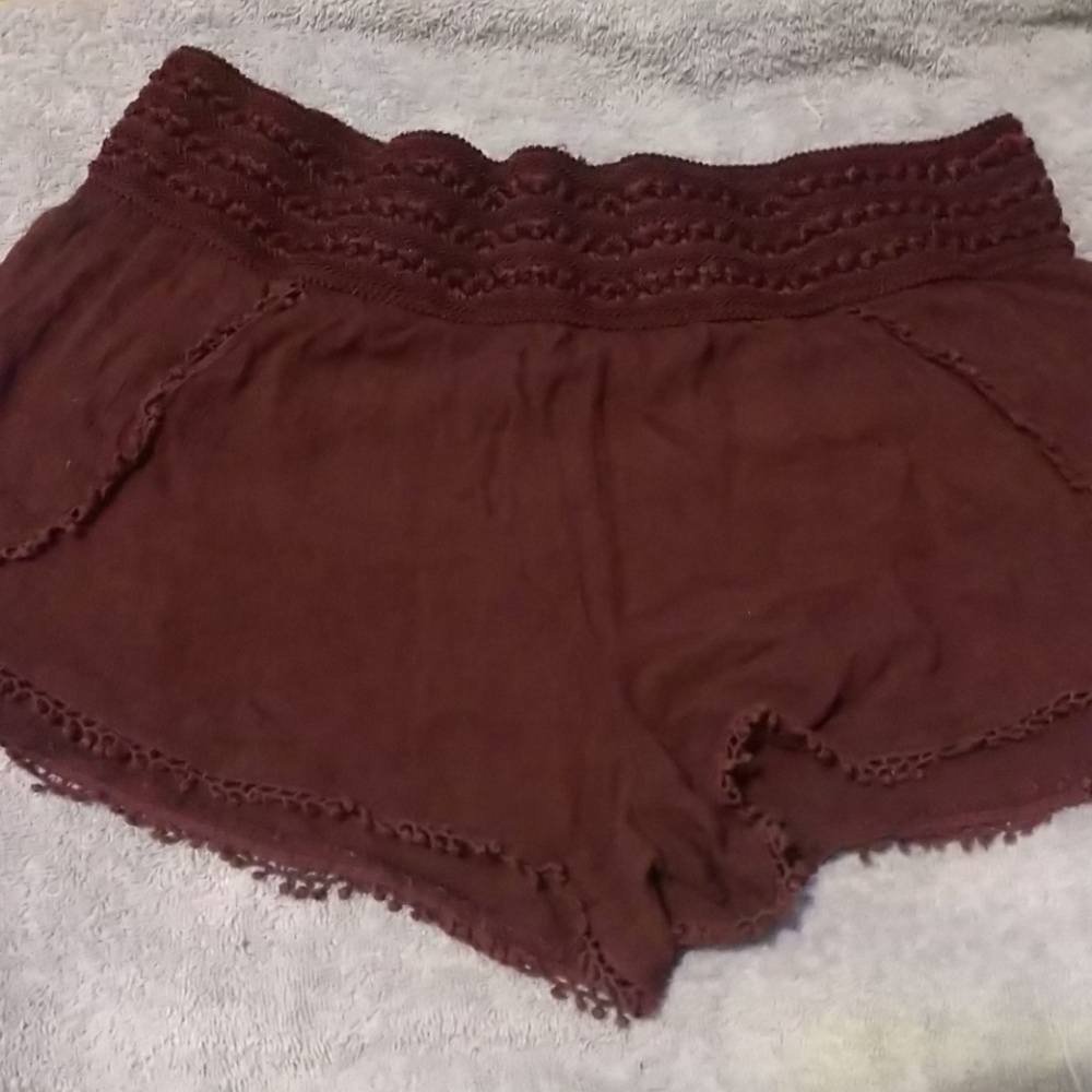 Burgundy shorts